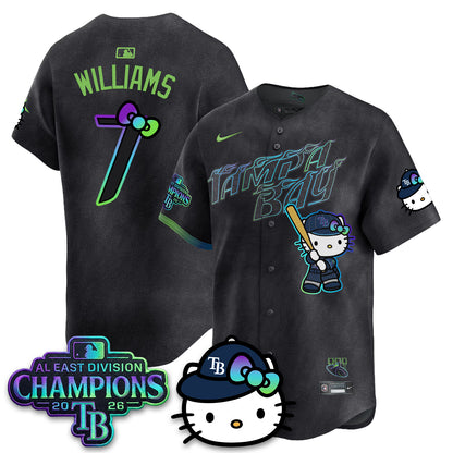 TB x Meow KT 2026 AL East Champs Vapor Jersey - Stitched
