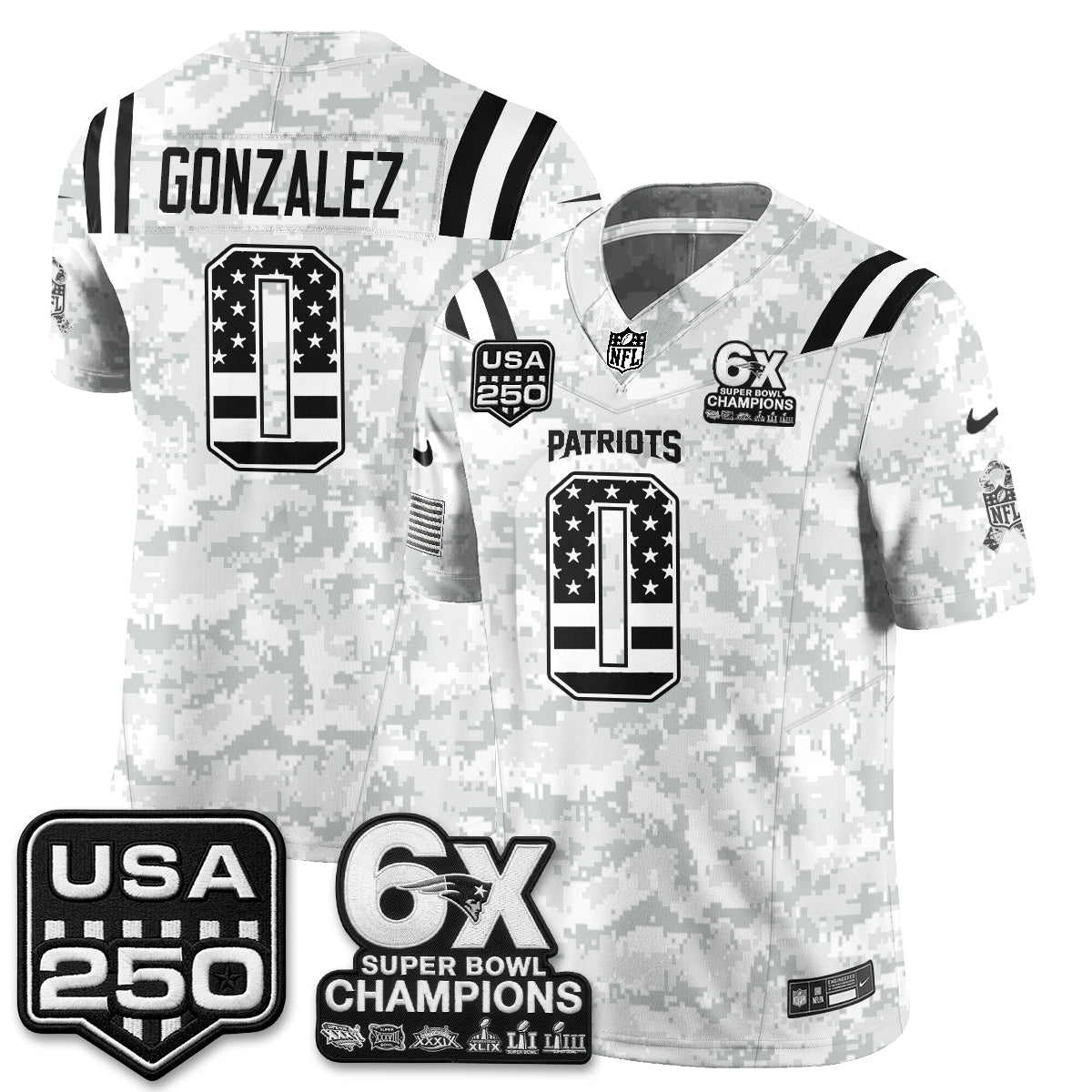New England Patriots 2026 Salute to Service Edition Vapor Jersey - Stitched