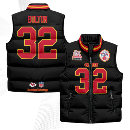 KC 4X Champs Gold Edition Puffer Vest - Printed