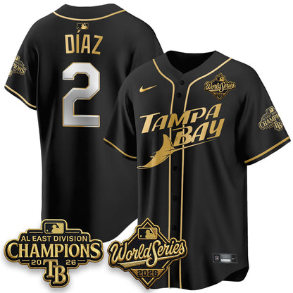 TB 2026 AL Champions Black Gold Edition Vapor Jersey - Stitched (V3)