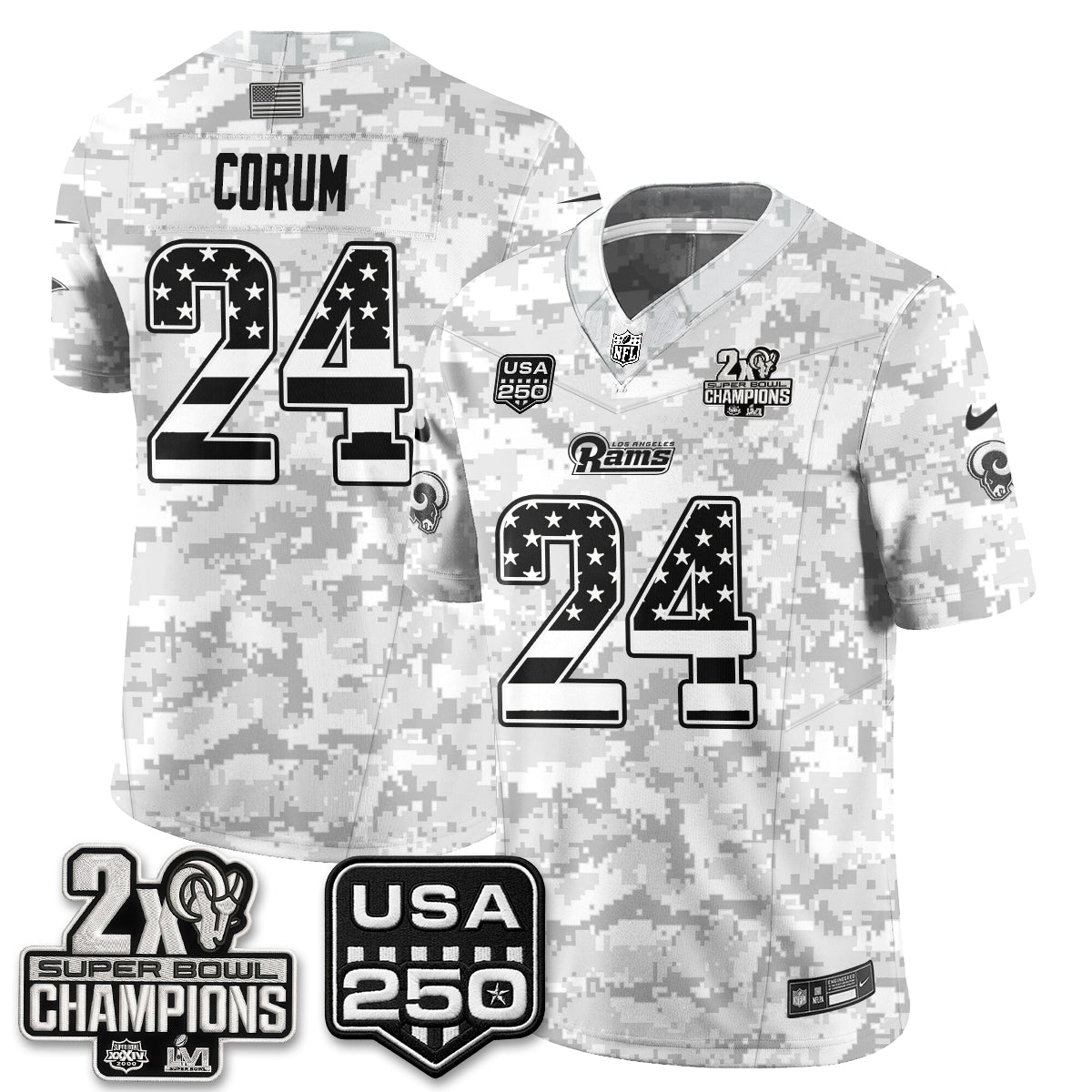 LAR 2026 Salute To Service Vapor Jersey - All Stitched