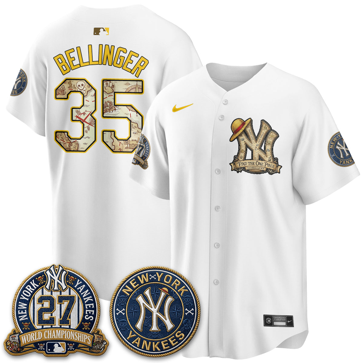 NYY x OP Japanese Cartoon Limited Jersey -  Stitched