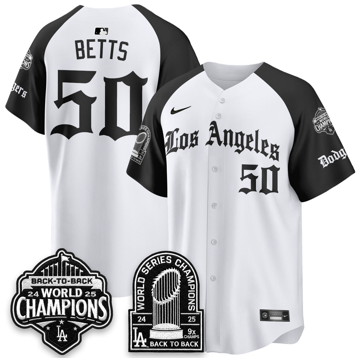 LAD WS Champions Back 2 Back Patch Vapor Premier Limited Gothic Gold Edition Jersey - All Stitched