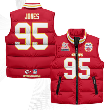 KC 4X Champs Gold Edition Puffer Vest - Printed