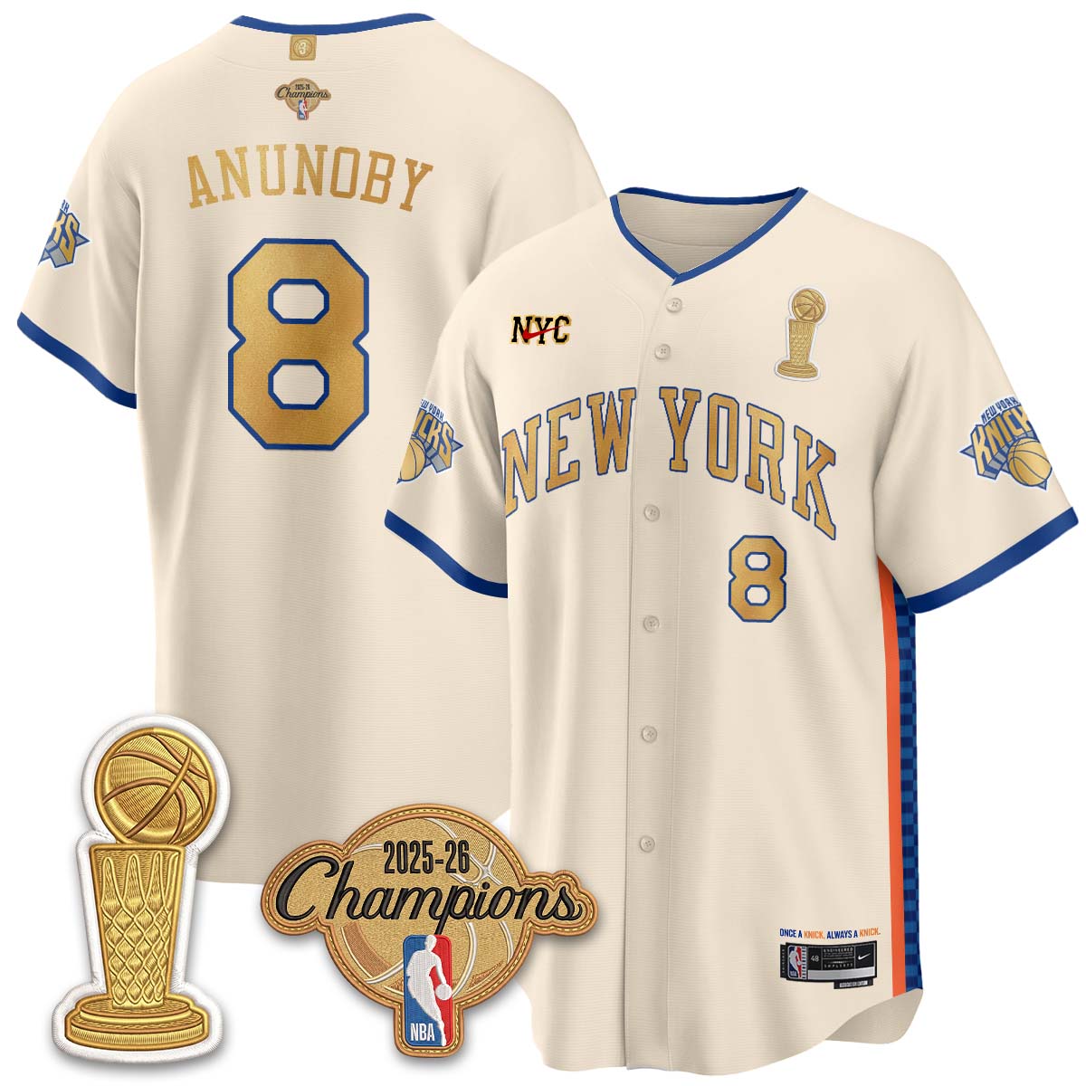 NYK Champions Night Baseball City 25/26 Jersey - Stitched