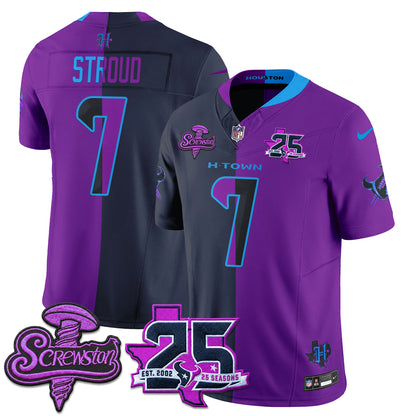 HOU DJ Screw Split Vapor Jersey - Stitched