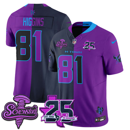 HOU DJ Screw Split Vapor Jersey - Stitched