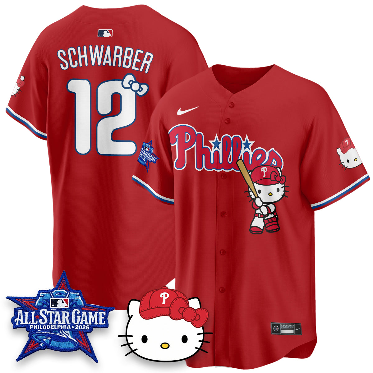 Philadelphia Phillies x Meow Kitty Vapor Limited Jersey V2- Stitched