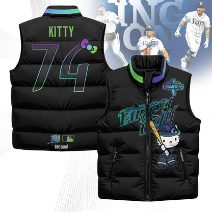 TB x Meow KT 2026 AL East Champs Puffer Vest - Printed