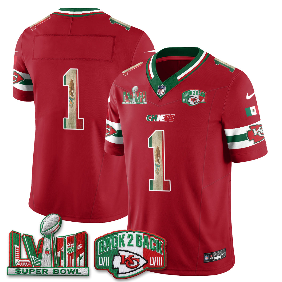KC Mexico Edition Vapor Jersey - Stitched