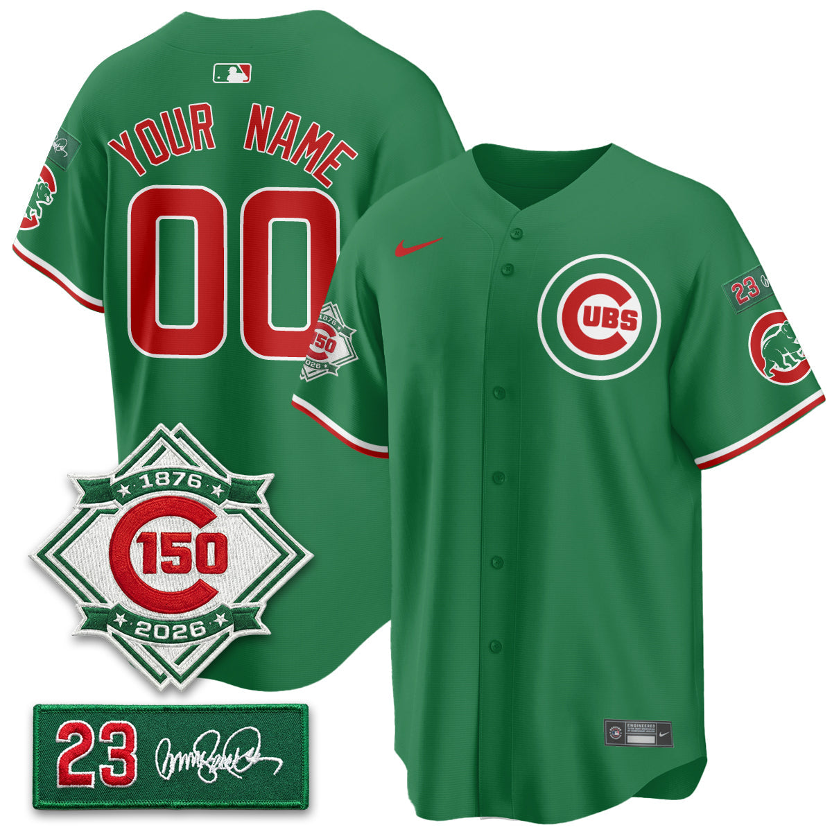 Custom CHC Limited Mexico Jersey - 150th Anniversary + Ryne Sandberg Tribute Patch All Stitched