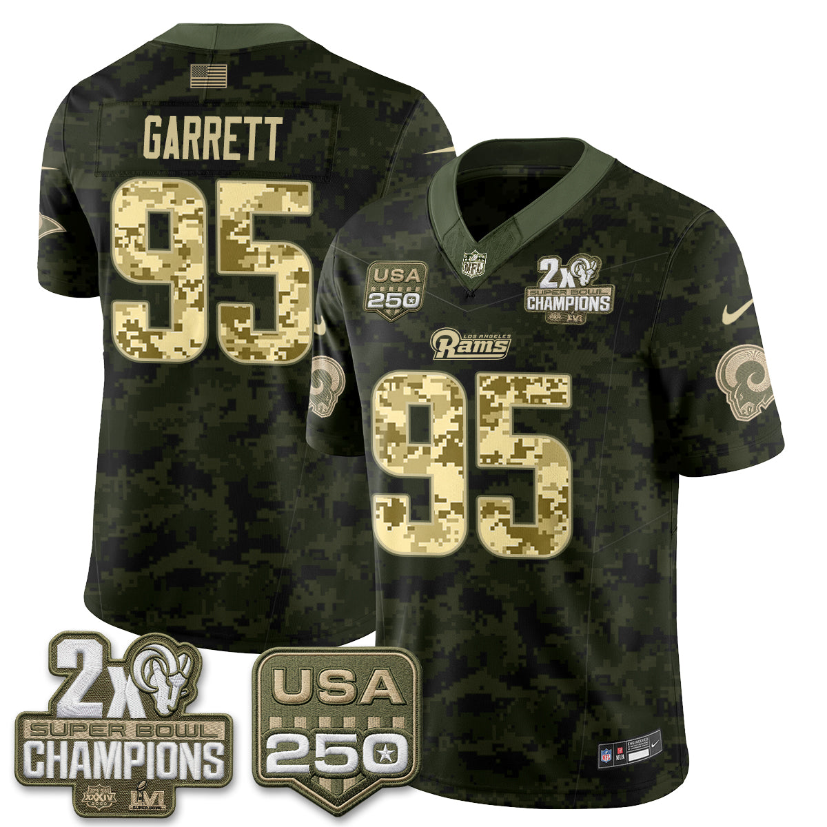 LAR 2026 Salute To Service Vapor Jersey - All Stitched