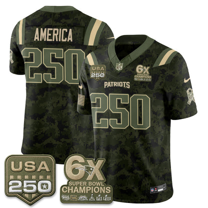 New England Patriots 2026 Salute to Service Edition Vapor Jersey - Stitched