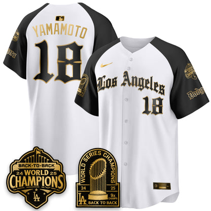 LAD WS Champions Back 2 Back Patch Vapor Premier Limited Gothic Gold Edition Jersey - All Stitched