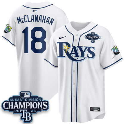 Tampa Bay Rays 2026 AL East Champs Vapor Jersey - Stitched