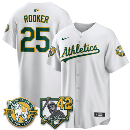 OAK 2026 Jackie Robinson Day - Celebrating 125 Years Limited Vapor Jersey - All Stitched