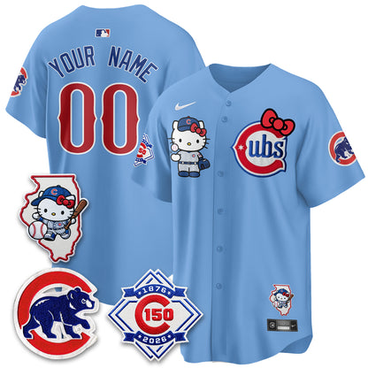 Chicago Cubs x Meow KT Vapor Premier Limited Custom Jersey - All Stitched V2