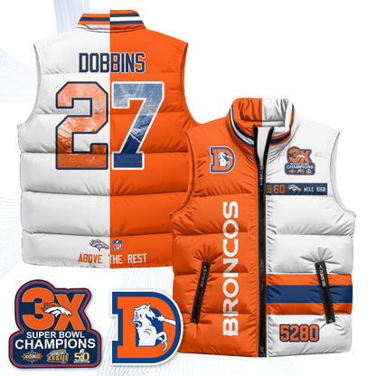 DEN "Mile High" Puffer Vest - Printed