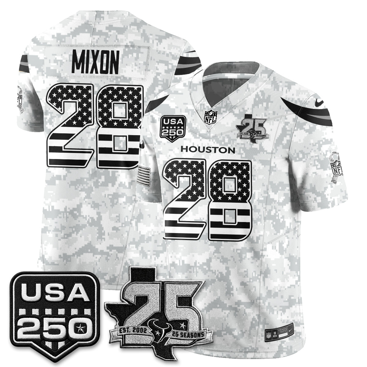 HOU 2026 Salute to Service Edition Vapor Jersey - Stitched
