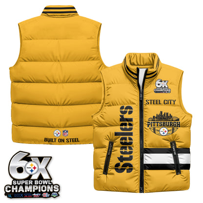 PIT "Steel City" Puffer Vest - Printed