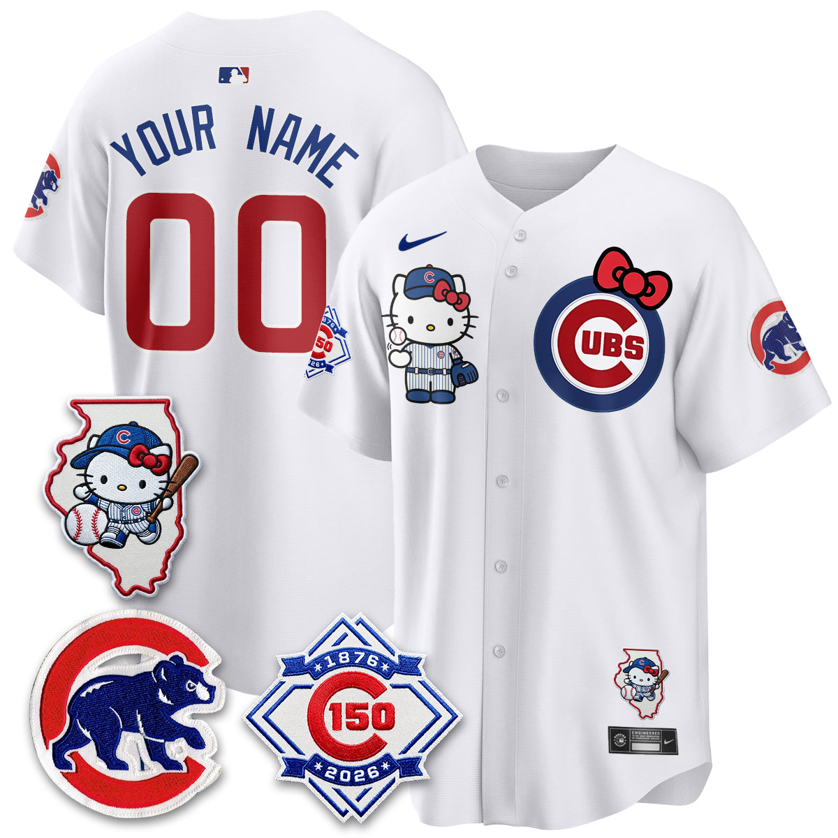 Chicago Cubs x Meow KT Vapor Premier Limited Custom Jersey - All Stitched V2