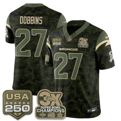 Denver Broncos 2026 Salute to Service Edition Vapor Jersey - Stitched