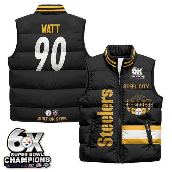 PIT "Steel City" Puffer Vest - Printed