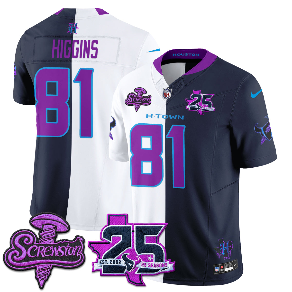 HOU DJ Screw Split Vapor Jersey - Stitched