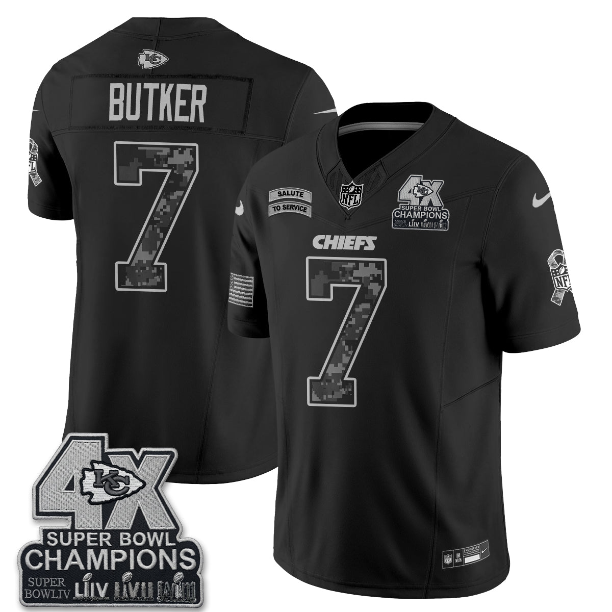 Kansas City Chiefs 2026 Salute to Service Vapor Jersey V2- Stitched