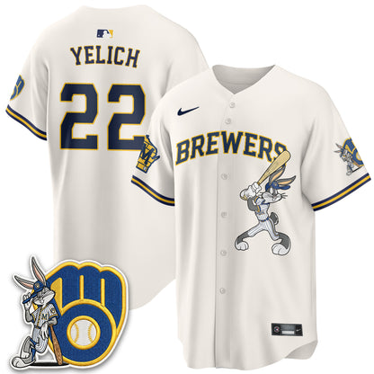 Milwaukee Brewers Bunny Edition Vapor Jersey - Stitched N1