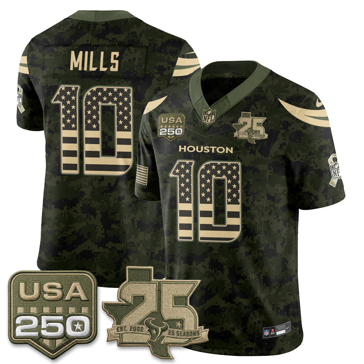 HOU 2026 Salute to Service Edition Vapor Jersey - Stitched