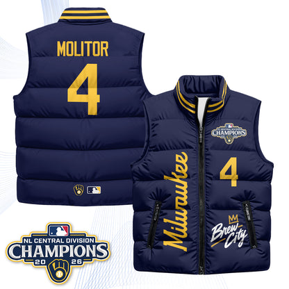Milwaukee Brewers "Brew City" Puffer Vest V2 - Printed