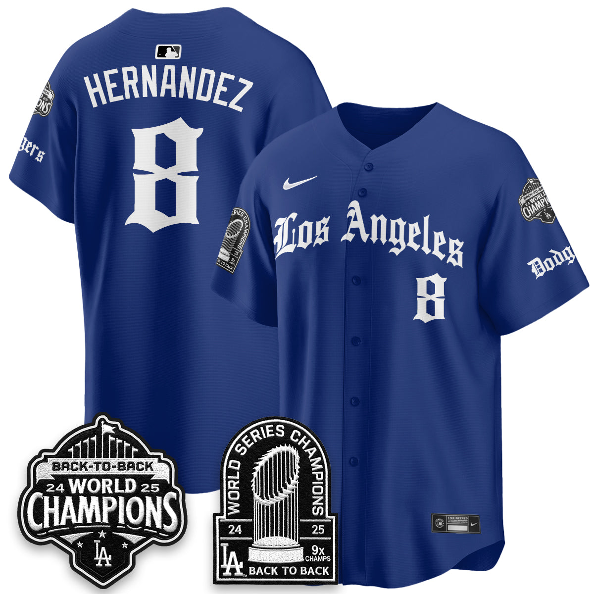 LAD WS Champions Back 2 Back Patch Vapor Premier Limited Gothic Gold Edition Jersey - All Stitched