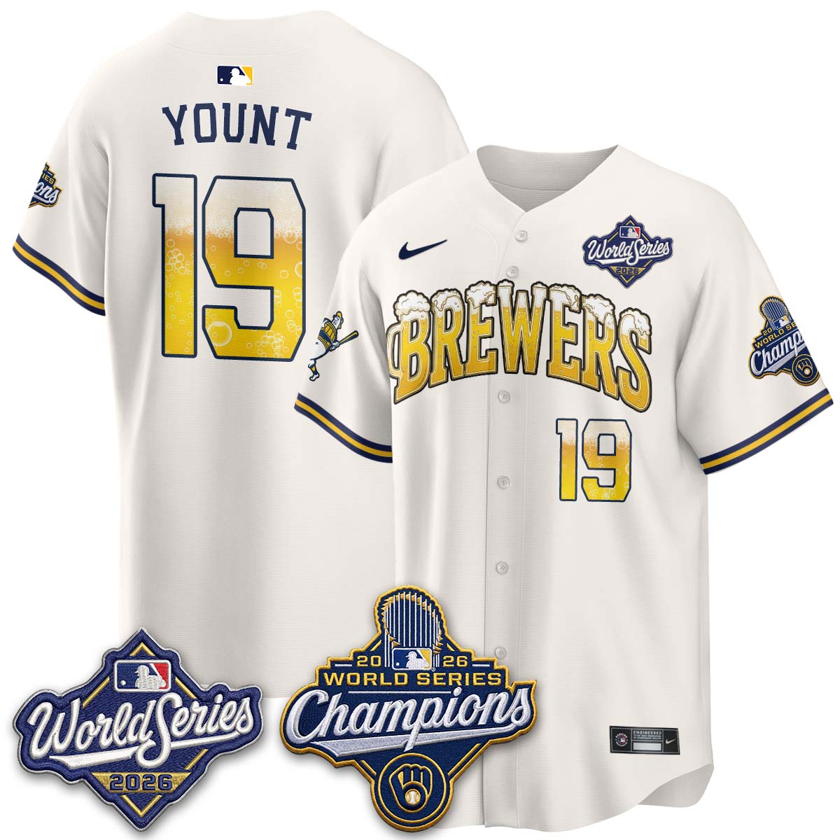 MIL "Pitcher & Pint" 2026 WS Champions Vapor Jersey - Stitched (#32 Tiktok)