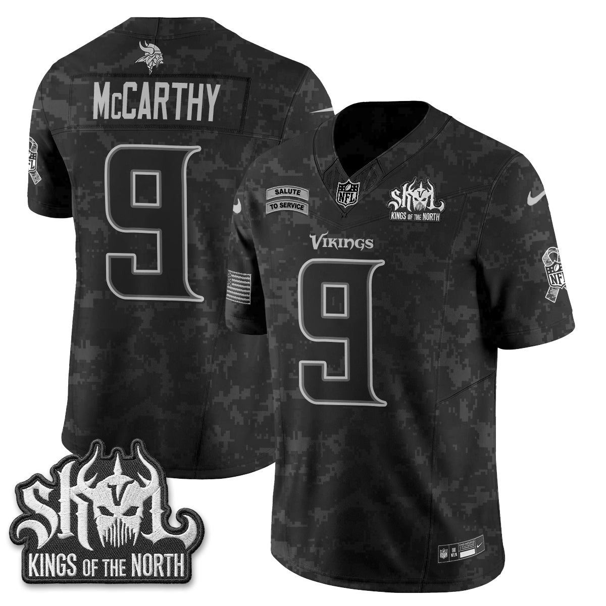 Minnesota Vikings 2026 Salute to Service V2 Vapor Jersey - Stitched