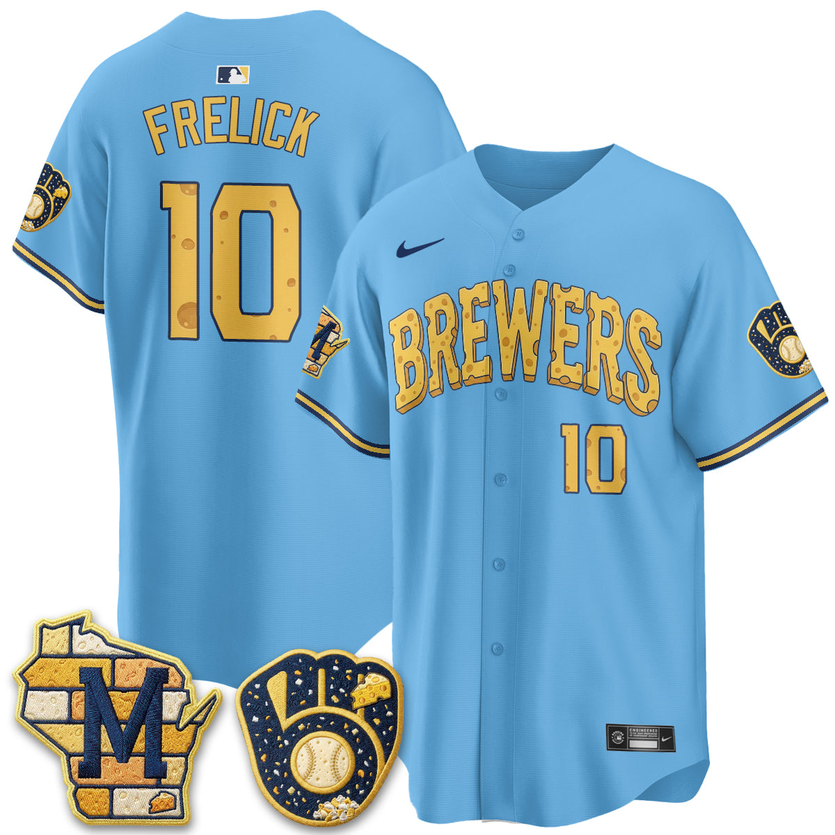 Milwaukee Brewers Cheesehead Edition Vapor Limited Jersey - Stitched