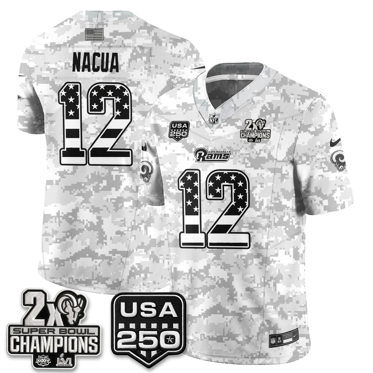 LAR 2026 Salute To Service Vapor Jersey - All Stitched
