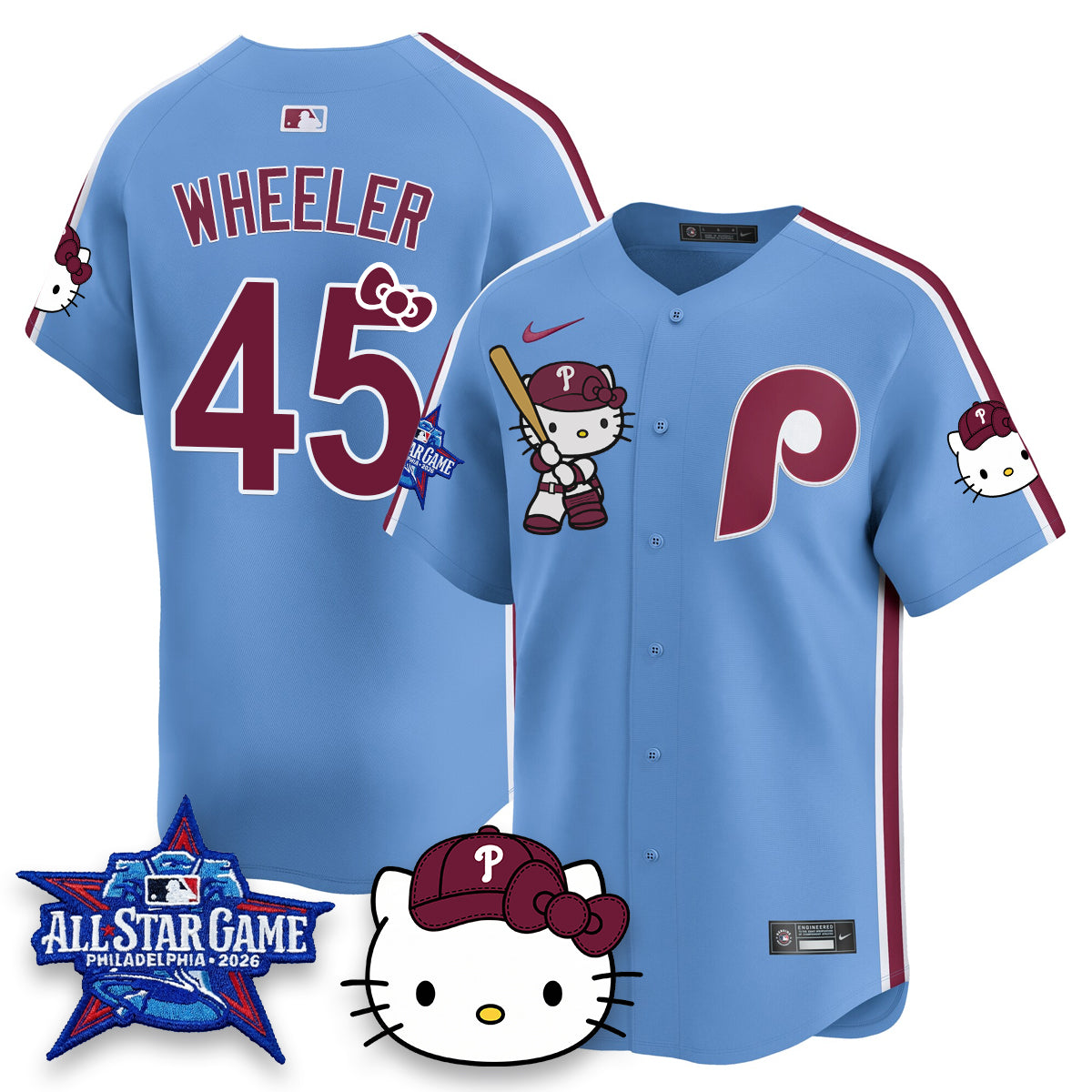Philadelphia Phillies x Meow Kitty Vapor Limited Jersey V2- Stitched