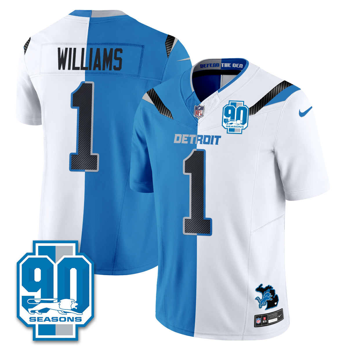 Detroit Lions Rivalries Split Edition Vapor Jersey - Stitched