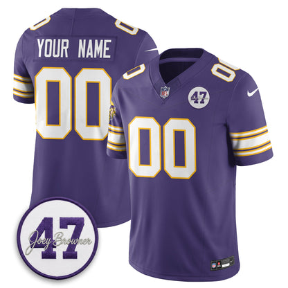 MIN Joey Browner Thank You For Memories - 1960 – 2026 Football Vapor Limited Custom Jersey - All Stitched