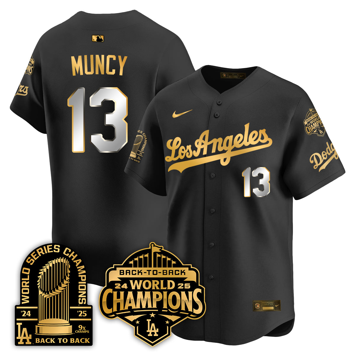 LAD Gold Collection Limited Gold Jersey - 9x & B2B Champs - All Stitched