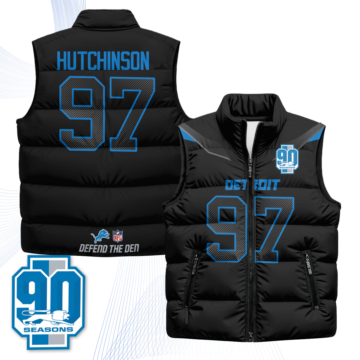DET 2026 Rivalries Puffer Vest - Printed