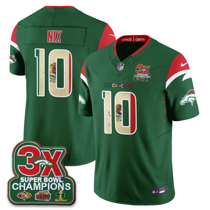 DEN 3X Champs Mexico Edition Vapor Jersey - Stitched