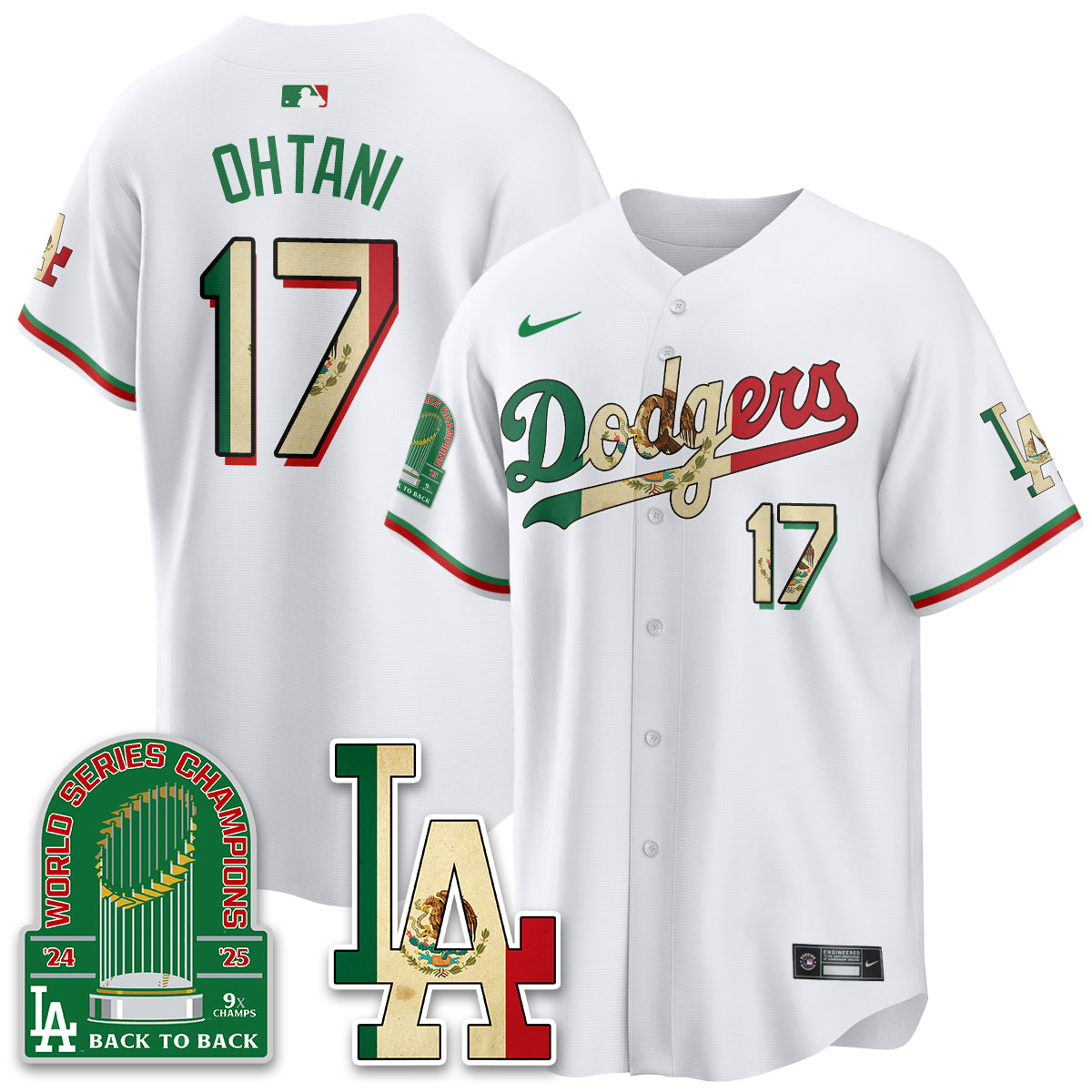 Los Angeles Dodgers Mexico Style Vapor Jersey- Stitched