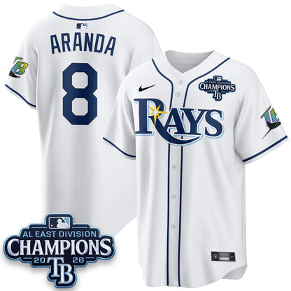 Tampa Bay Rays 2026 AL East Champs Vapor Jersey - Stitched