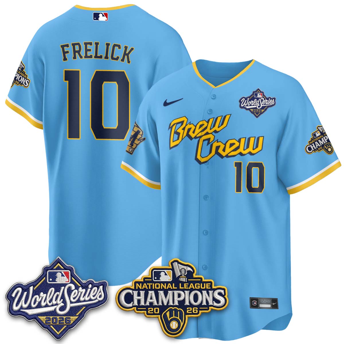Milwaukee Brewers 2026 NL Champions Vapor Jersey - Stitched