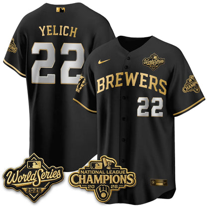 Milwaukee Brewers 2026 NL Champions Vapor Jersey - Stitched