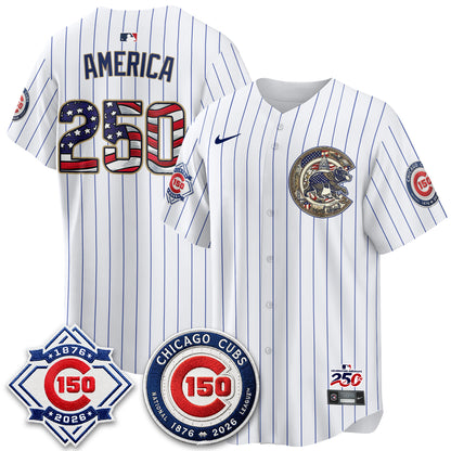 Chicago Cubs 2026 Independence Day USA Vapor Limited Jersey - Stitched