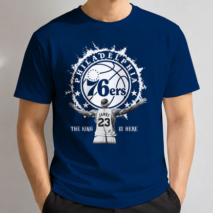 Philadelphia 76ers LeBron James #23 One Side Printed T-shirt V1