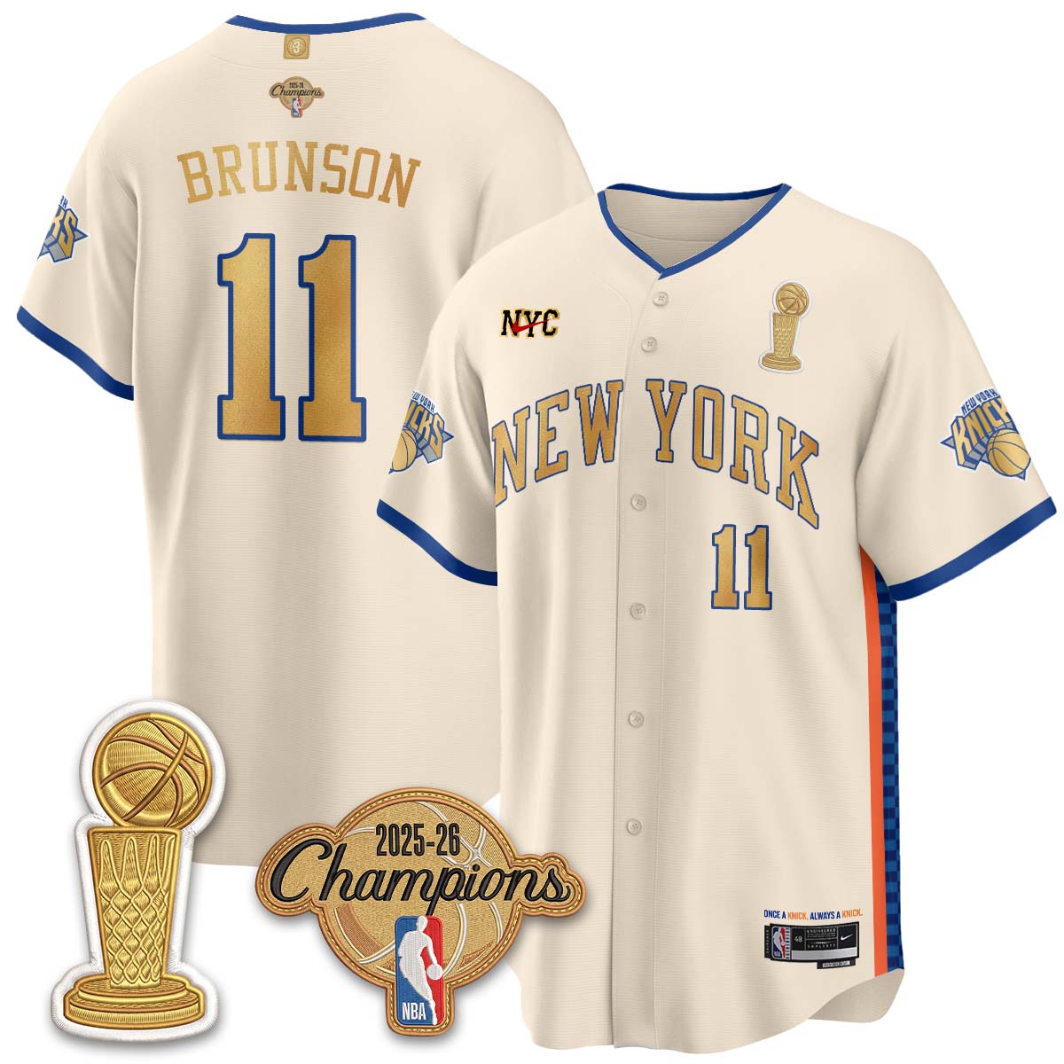 NYK Champions Night Baseball City 25/26 Jersey - Stitched